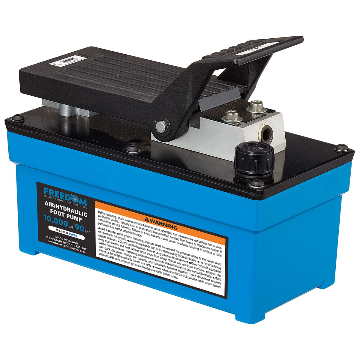 90 IN3 10,000 PSI Air Actuated HYD Treadle Pump