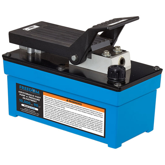 90 In3 10,000 psi Air Actuated Hyd Treadle Pump W/ Pressure Adjustment
