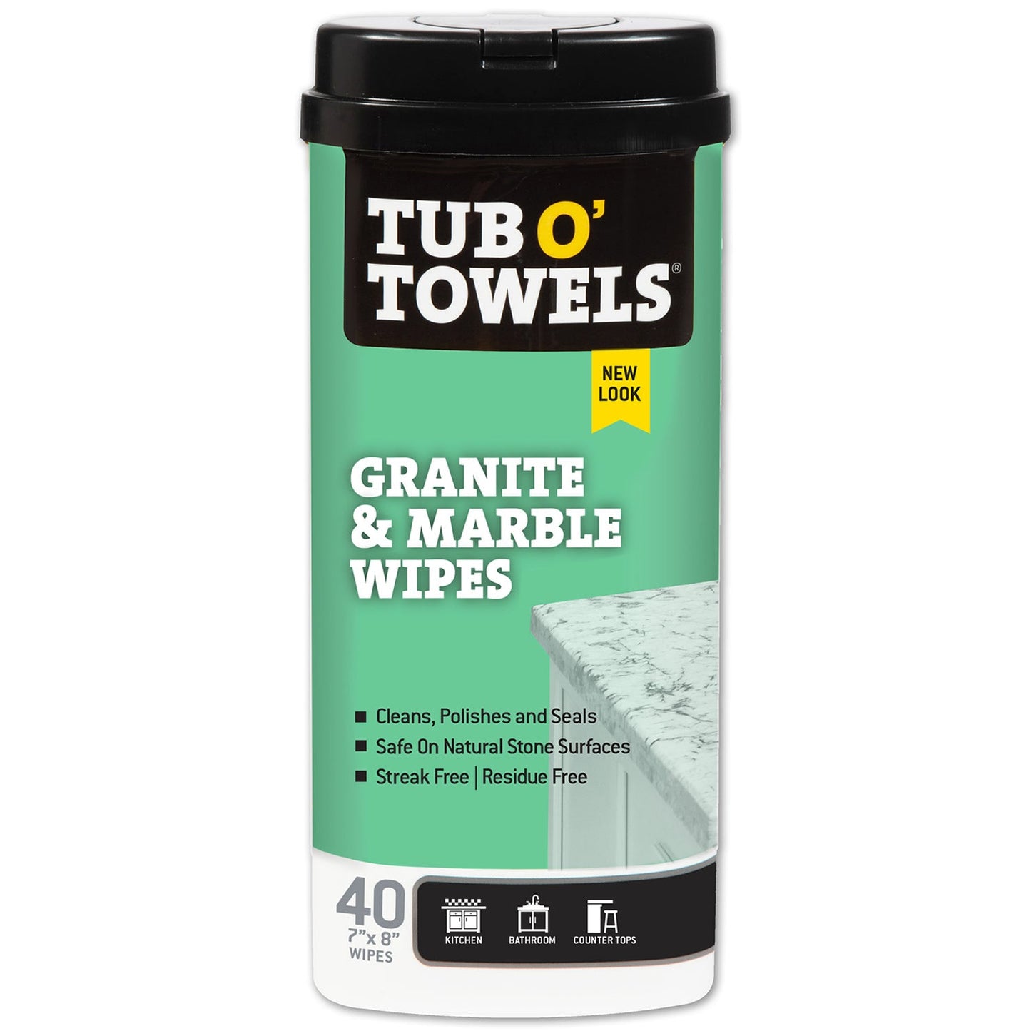 Tub O' Towels Granite & Marble Cleaning Wipes